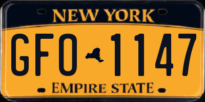 NY license plate GFO1147