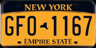 NY license plate GFO1167