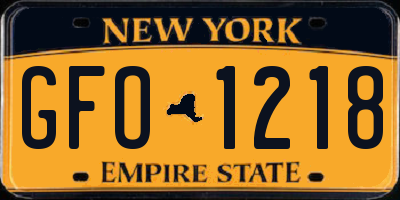 NY license plate GFO1218