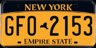NY license plate GFO2153