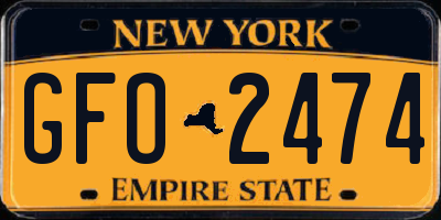NY license plate GFO2474