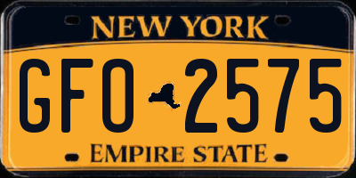 NY license plate GFO2575