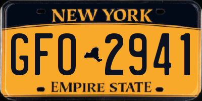 NY license plate GFO2941