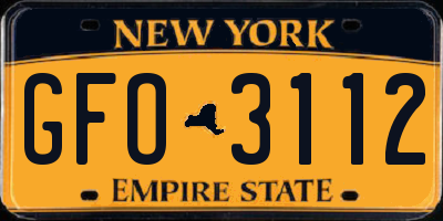 NY license plate GFO3112