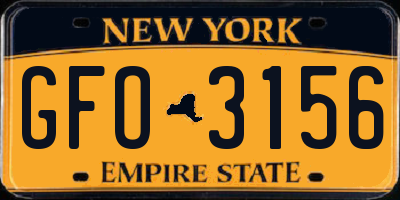 NY license plate GFO3156