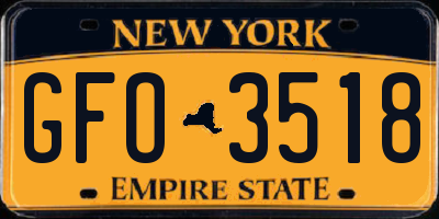 NY license plate GFO3518