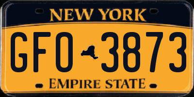 NY license plate GFO3873