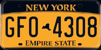 NY license plate GFO4308