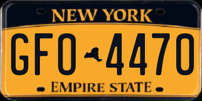 NY license plate GFO4470