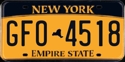 NY license plate GFO4518