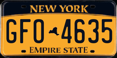 NY license plate GFO4635