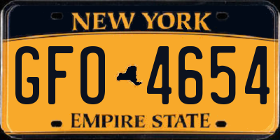 NY license plate GFO4654