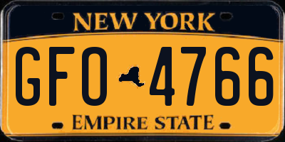 NY license plate GFO4766