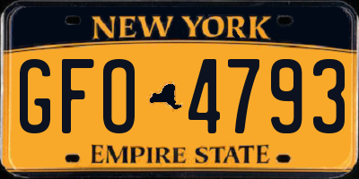 NY license plate GFO4793
