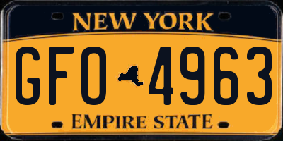 NY license plate GFO4963