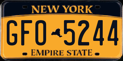 NY license plate GFO5244