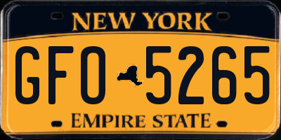 NY license plate GFO5265