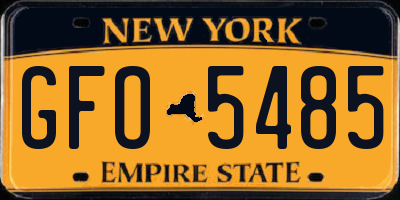 NY license plate GFO5485
