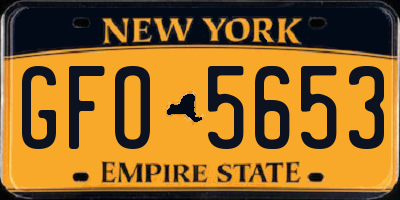 NY license plate GFO5653