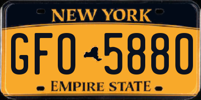 NY license plate GFO5880
