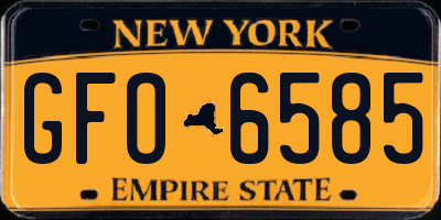 NY license plate GFO6585