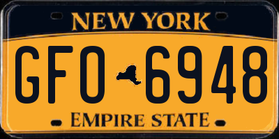 NY license plate GFO6948