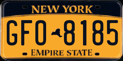 NY license plate GFO8185