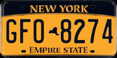 NY license plate GFO8274