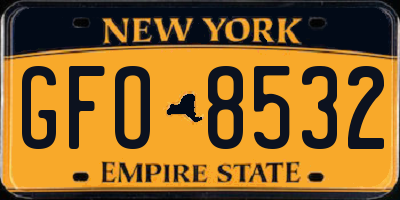 NY license plate GFO8532