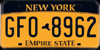 NY license plate GFO8962