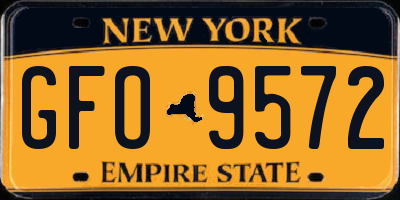 NY license plate GFO9572