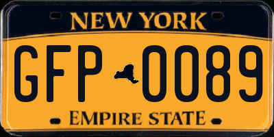 NY license plate GFP0089