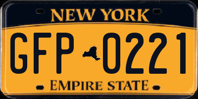 NY license plate GFP0221