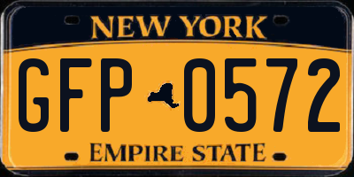 NY license plate GFP0572
