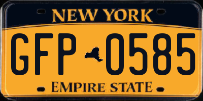 NY license plate GFP0585