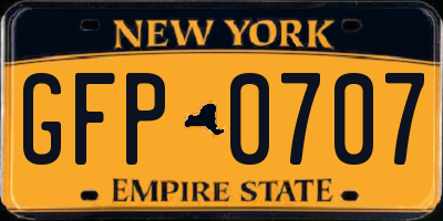 NY license plate GFP0707