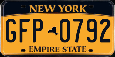 NY license plate GFP0792