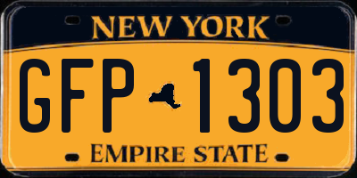 NY license plate GFP1303