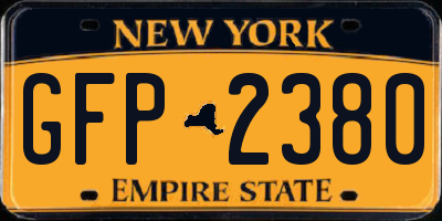 NY license plate GFP2380