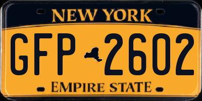 NY license plate GFP2602