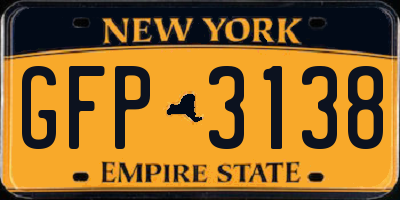 NY license plate GFP3138