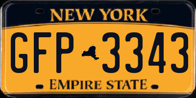 NY license plate GFP3343