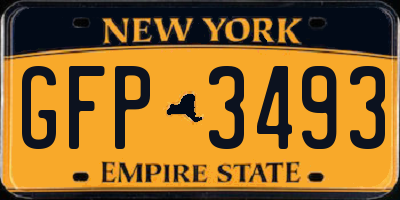 NY license plate GFP3493