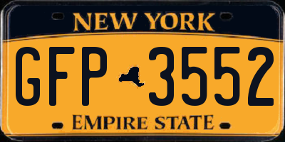 NY license plate GFP3552