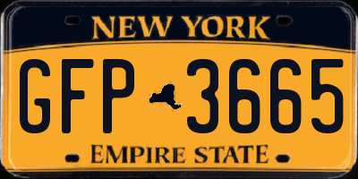 NY license plate GFP3665