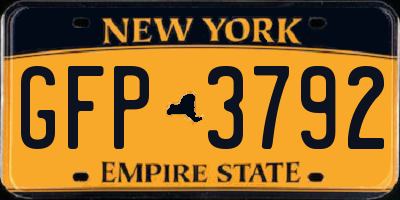 NY license plate GFP3792