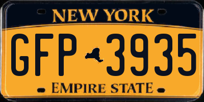 NY license plate GFP3935