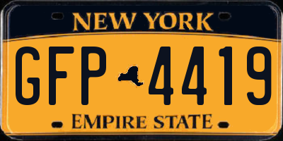 NY license plate GFP4419