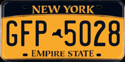 NY license plate GFP5028