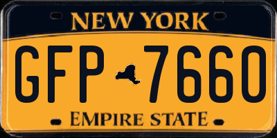 NY license plate GFP7660